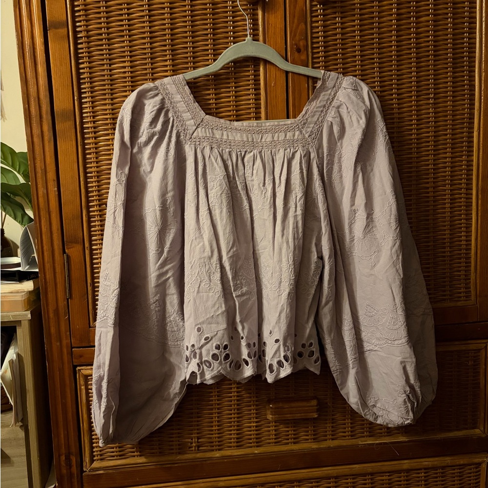 Universal Threads Boho Lilac Embroidered Skirt